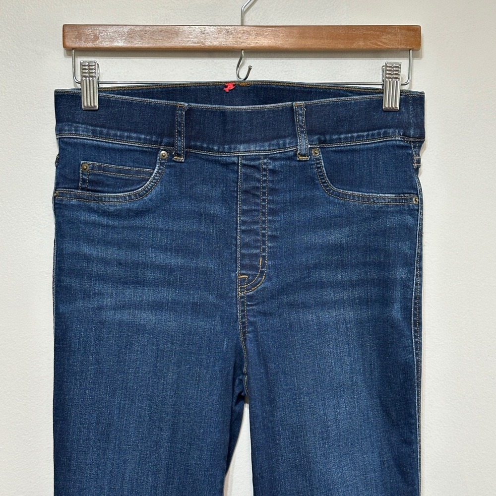 Spanx‎ Flare Jeans Women Small Pull On High Rise Dark Wash Denim 20327R - Picture 2 of 7